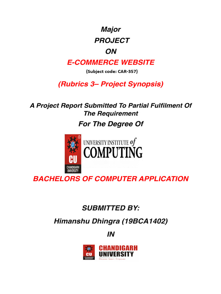 E-Commerce Website Project Overview | PDF | Online Shopping | Software