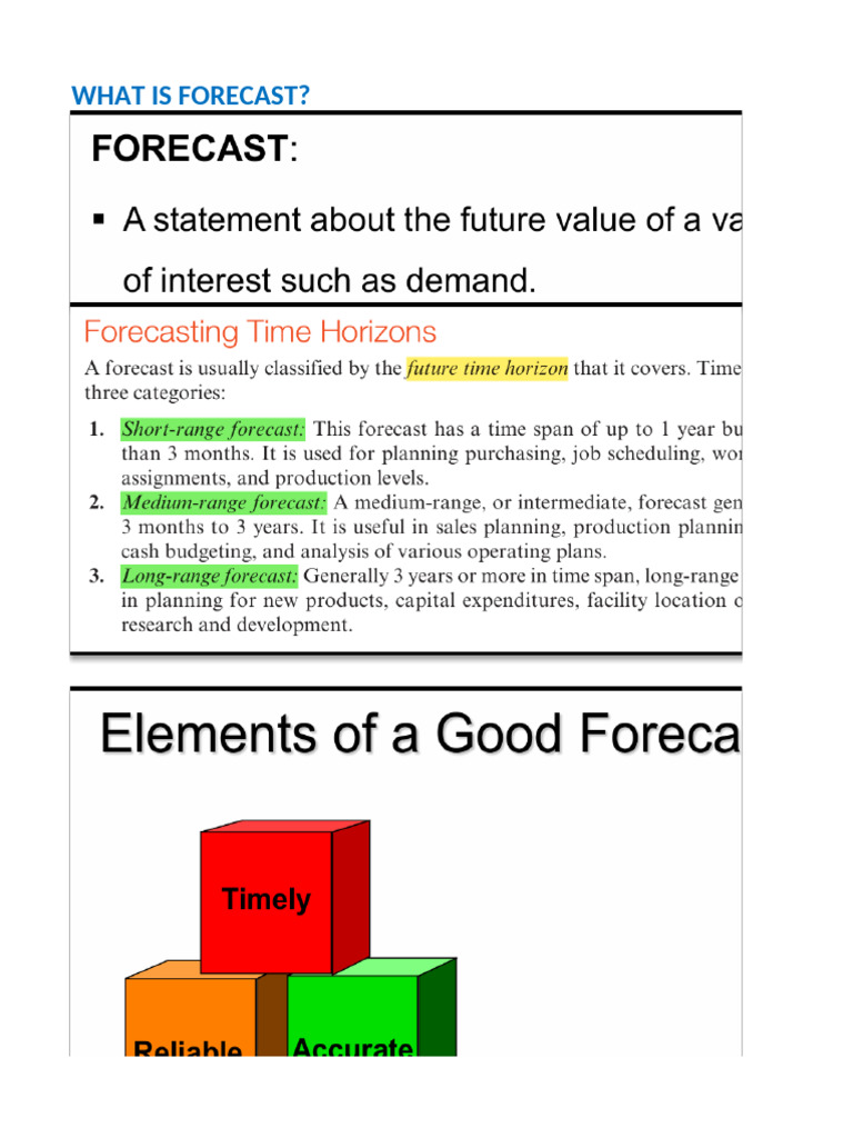 Forecasting Basic Knowledge | PDF