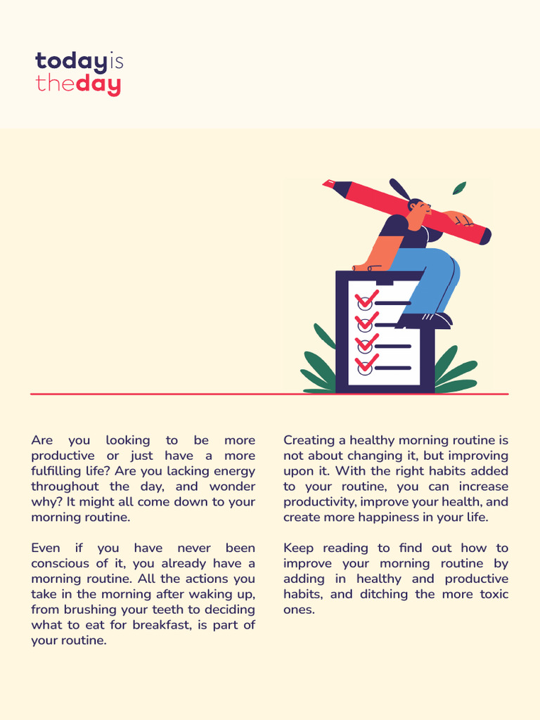 Boost Productivity with a Morning Routine | PDF | Meditation | Thought
