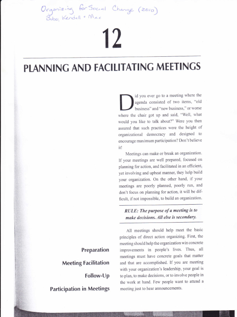Effective Meeting Planning Guide | PDF