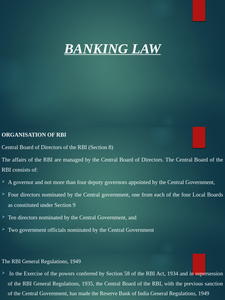 RBI Structure and Financial Supervision | PDF | Reserve Bank Of India ...