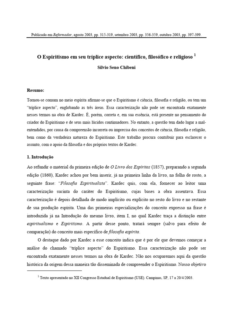 A D.E. e Triplice Aspecto | PDF | Science | Teoria