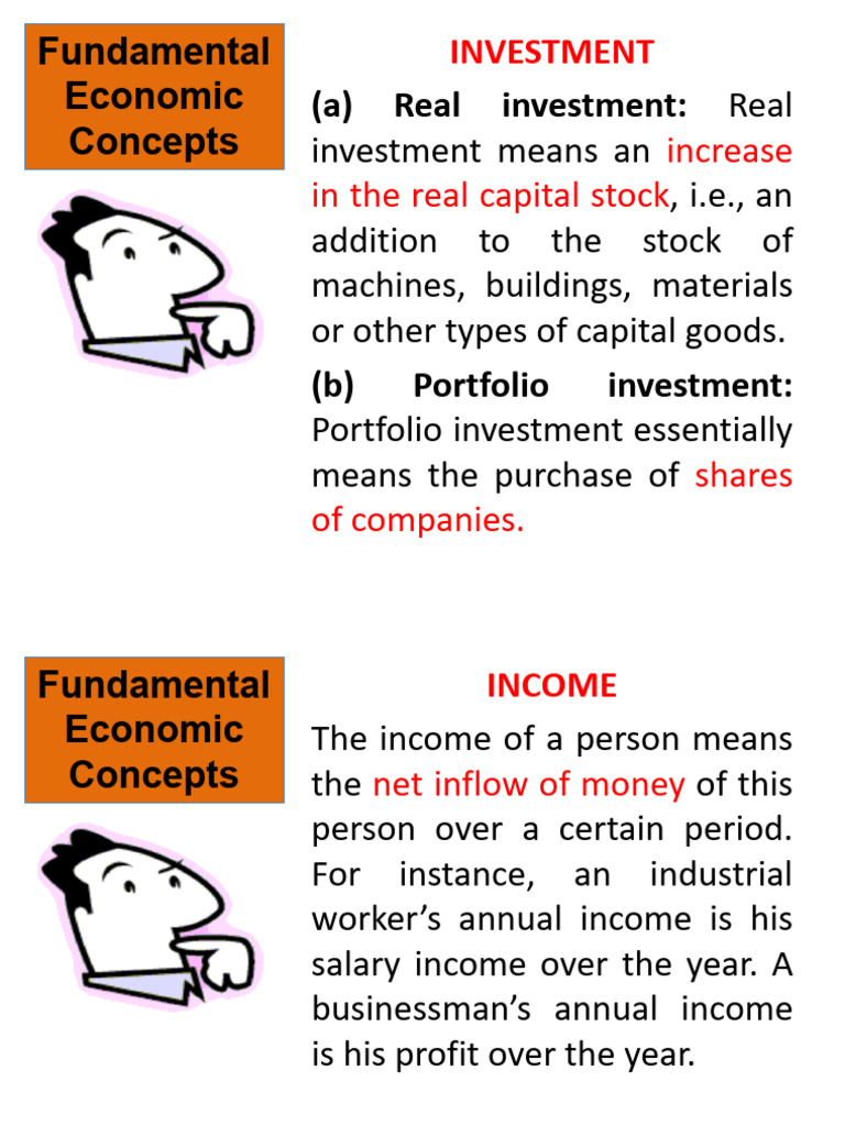 Key Economic Concepts Explained | PDF | Consumption (Economics) | Economics