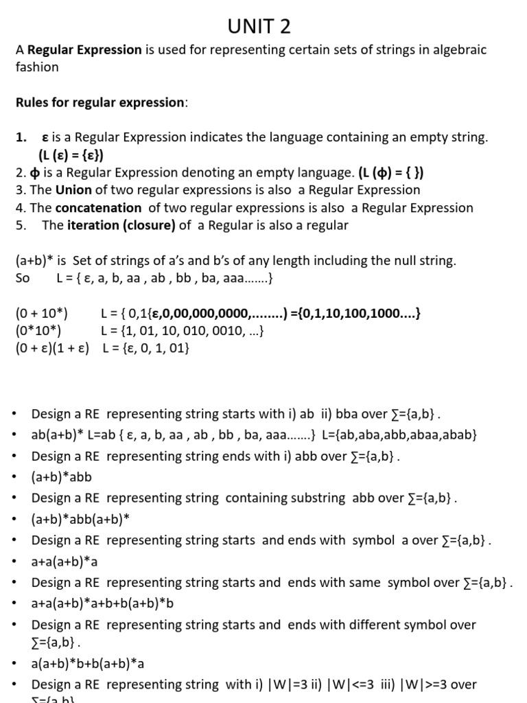 Regular Expressions: Concepts and Examples | PDF | String (Computer ...