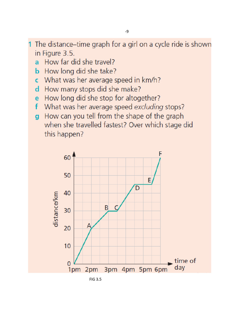 Revision Questions On Motion Graphs With Ms | PDF | Speed | Acceleration