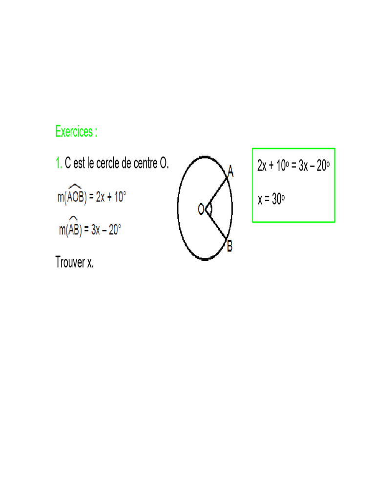 Cercles - Angles - Ex - Cor | PDF | Triangle | Échecs