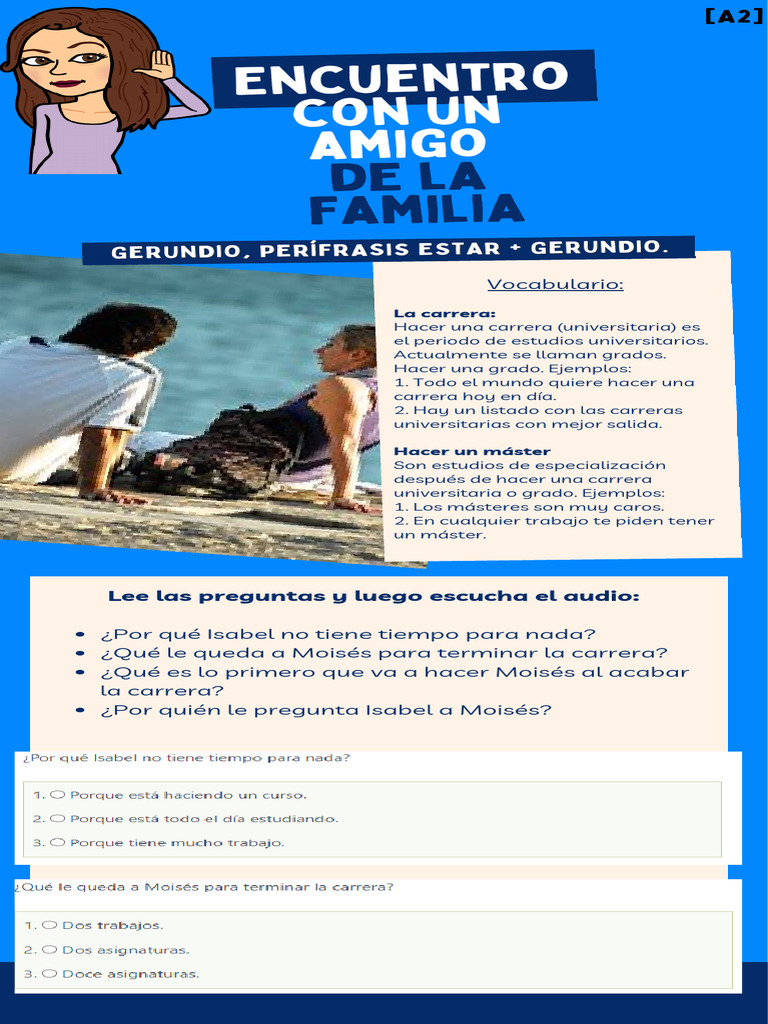 Encuentro Con Un Amigo de La Familia (A2) | PDF
