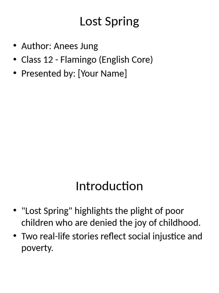 Lost Spring: A Tale of Stolen Childhoods | PDF
