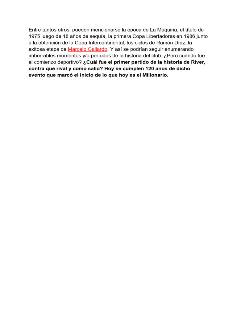 Historia de River Plate: 120 años de gloria | PDF