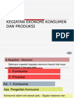 Kegiatan Ekonomi Konsumen Dan Produksi