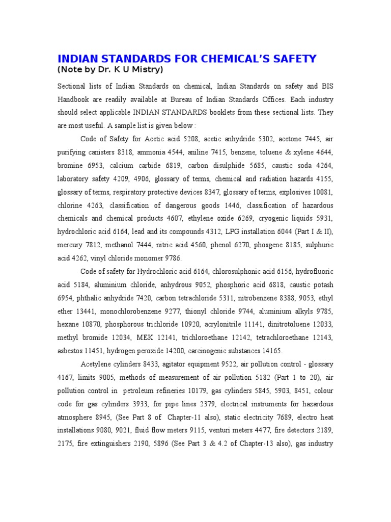 Indian Standards For SafetyBy DR K U Mistry PDF Liquefied