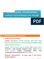 Permintaan, Penawaran, Harga Keseimbangan Pasar