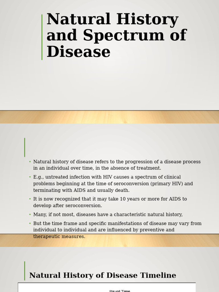 Natural History and Spectrum of Disease | PDF | Infection | Pathogen
