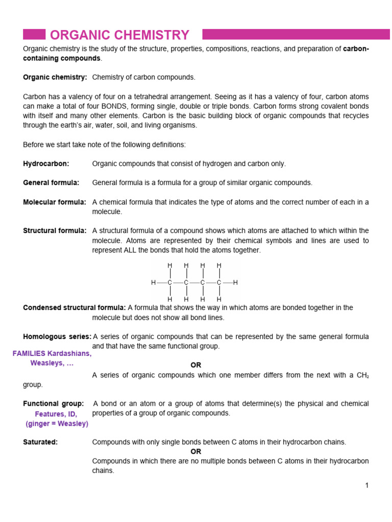 Organic chemistry | PDF | Functional Group | Intermolecular Force