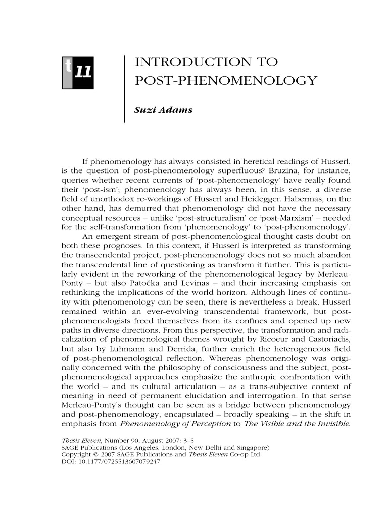 Understanding Post-Phenomenology Concepts | PDF | Phenomenology ...