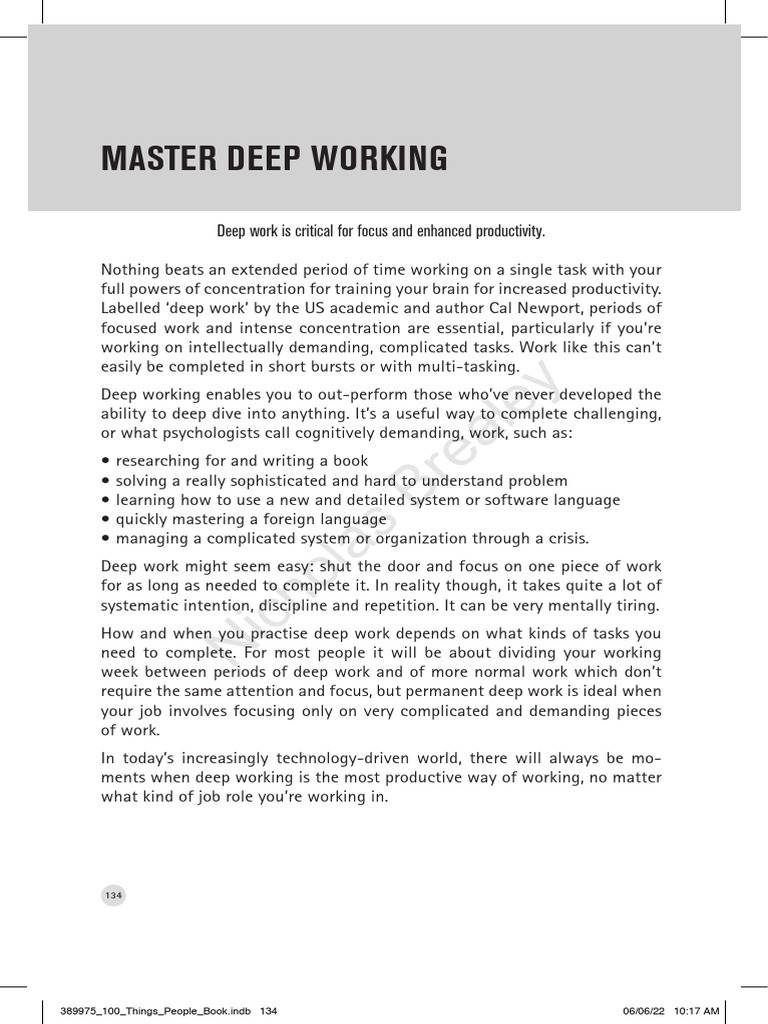 Mastering Deep Work for Productivity | PDF | Computer Security | Security