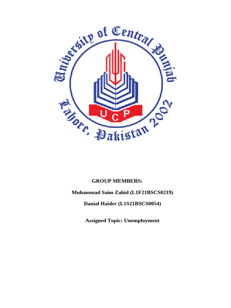 Pakstudies Assignment (Mian Saim) | PDF | Unemployment | Recession