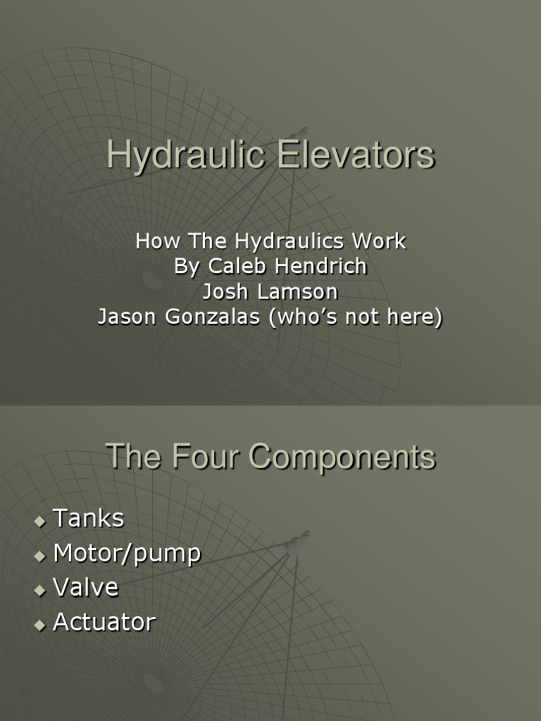 Hydraulic Elevator Components Explained | PDF