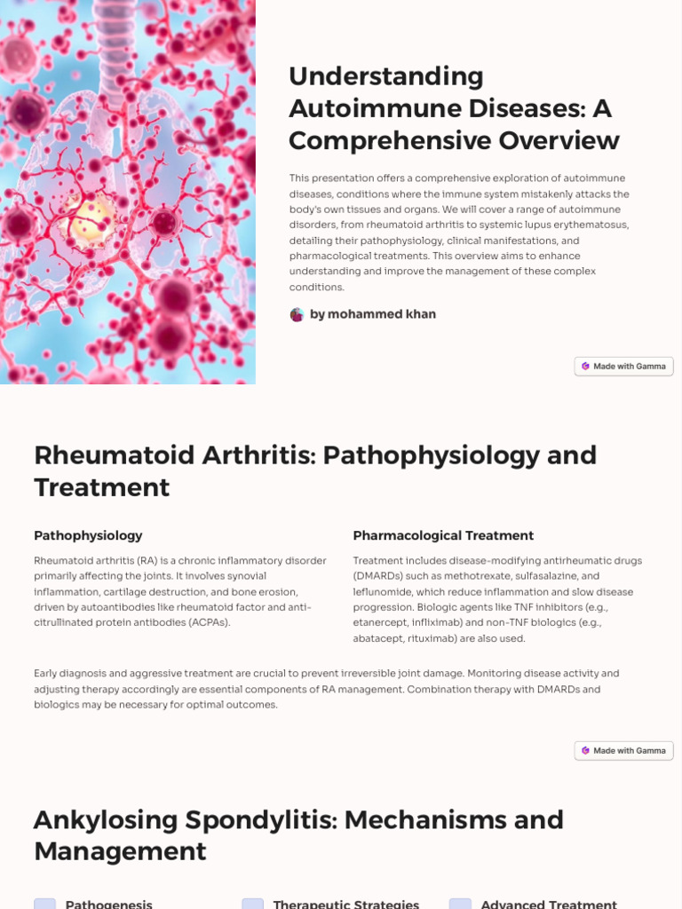 Understanding Autoimmune Diseases A Comprehensive Overview | PDF ...