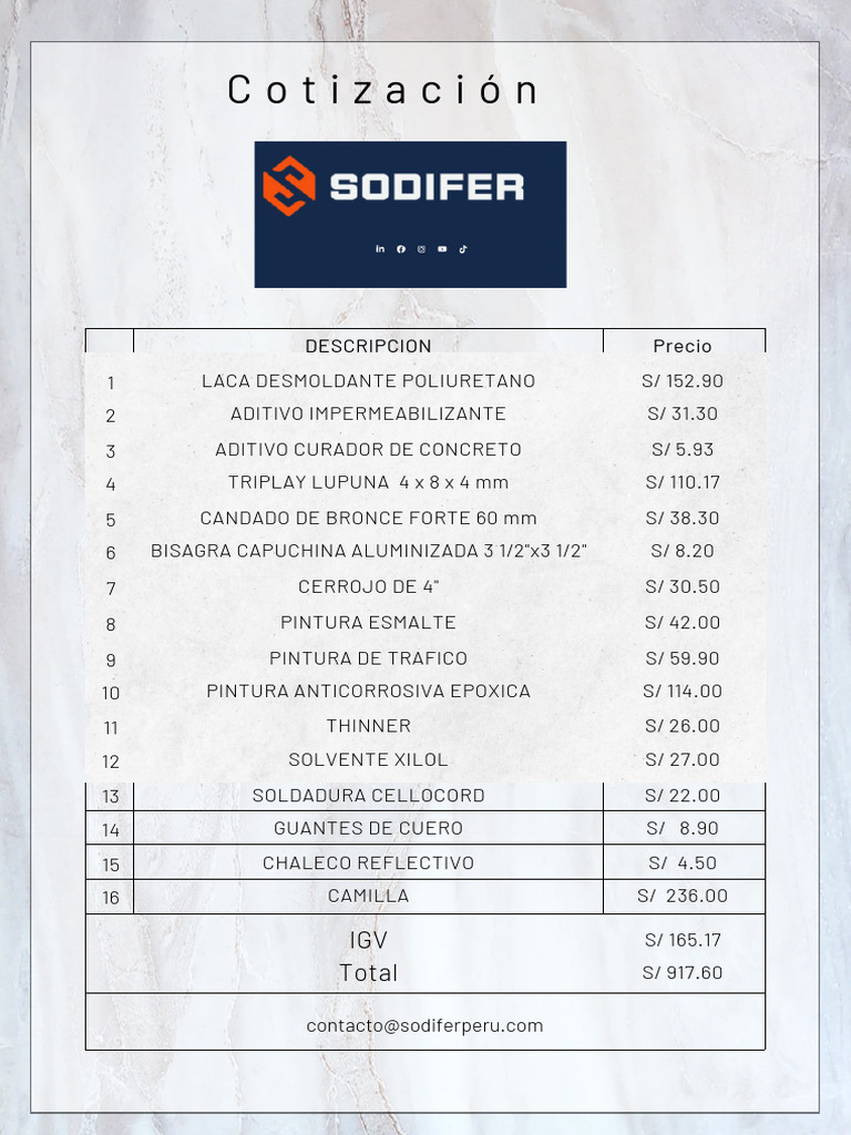 Sodifer Cot 2025 | PDF