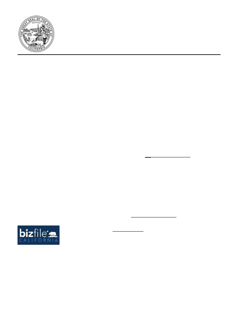 California LLC Initial Filing Approved | PDF