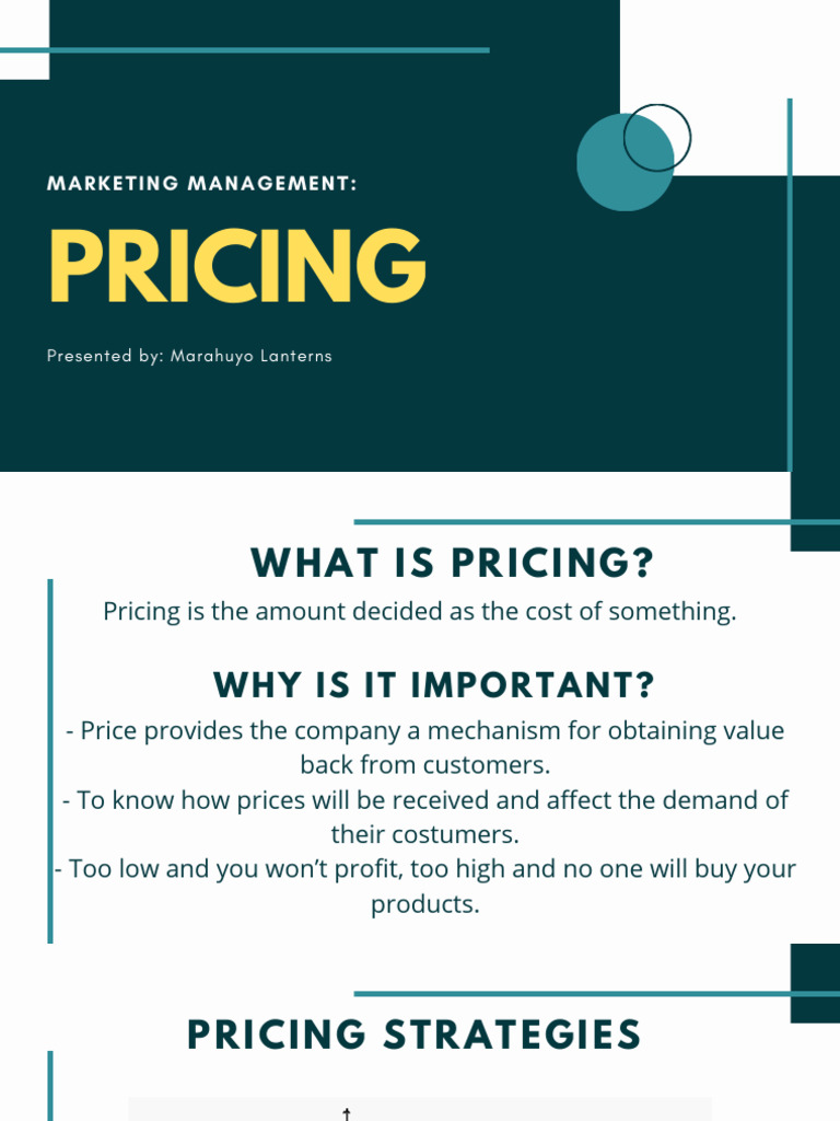 Effective Pricing Strategies for Marketing | PDF | Pricing | Demand
