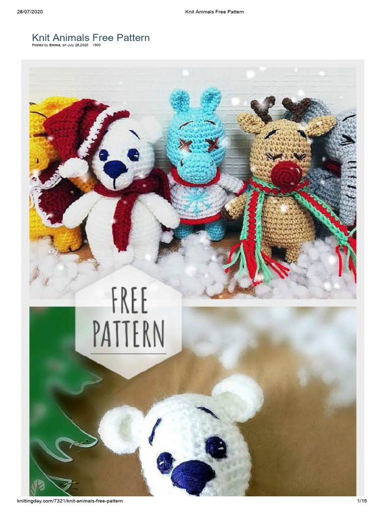 Free Knitting Patterns for Animals | PDF | Knitting | Yarn