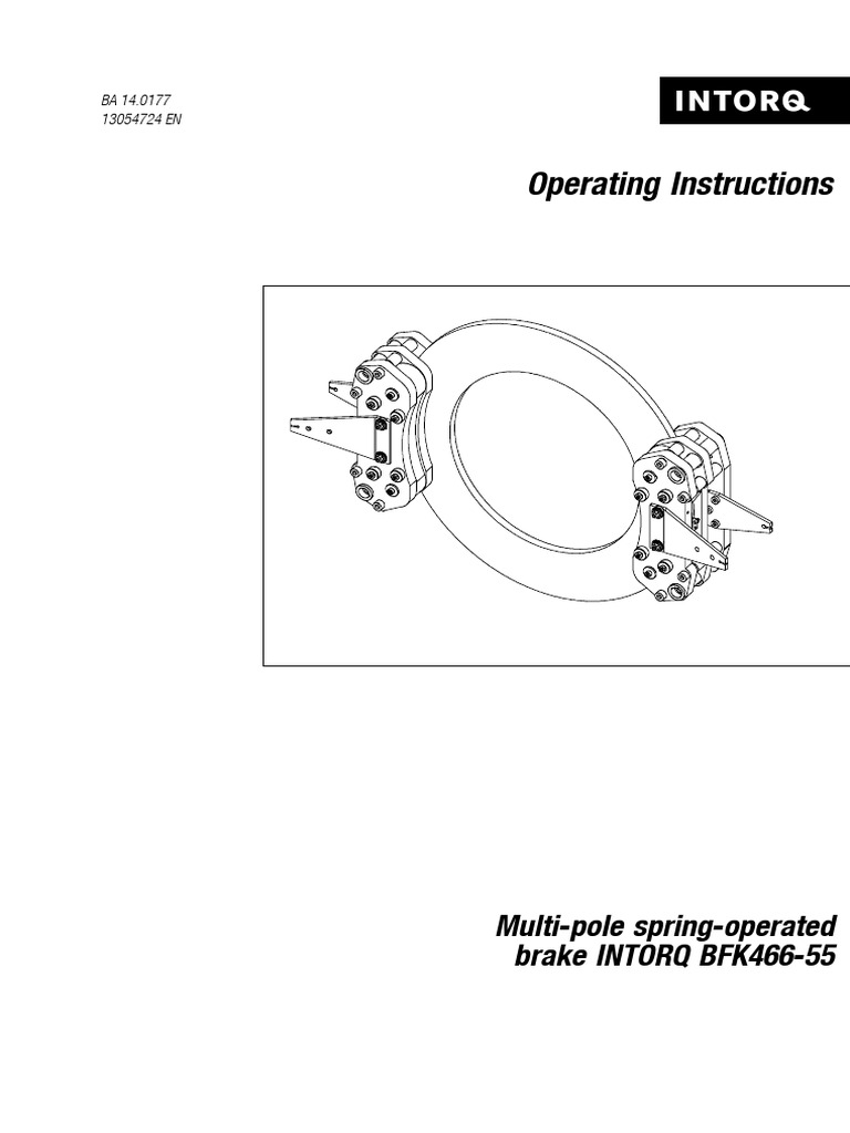 INTORQ BFK466-55 Brake Operating Guide | PDF | Rectifier | Electric Motor