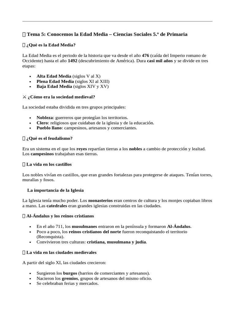 Sociales Edad Media | PDF