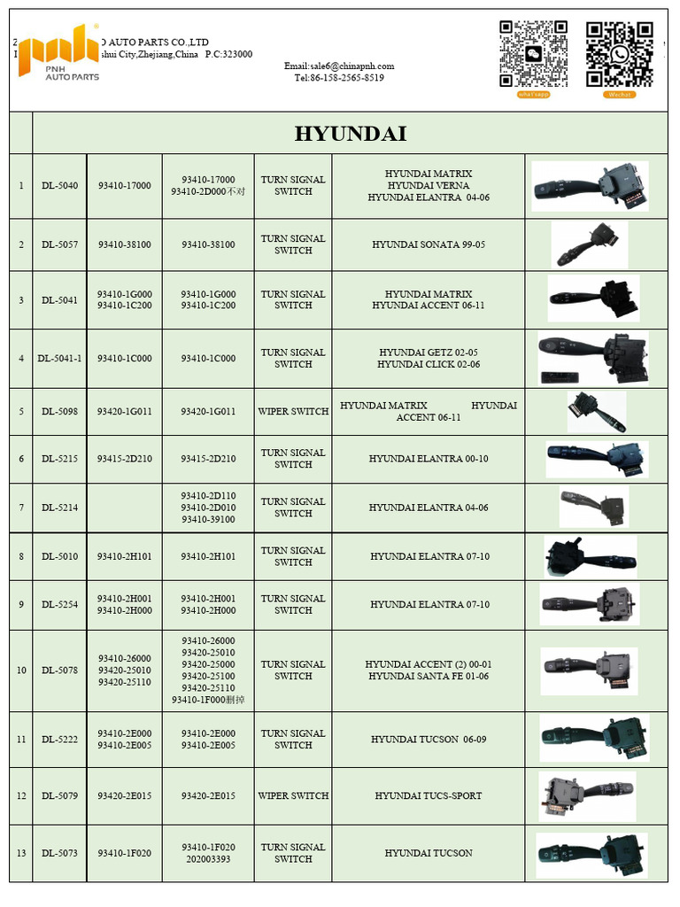 Hyundai Auto Parts Catalog | PDF | Car Body Styles | Land Vehicles