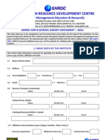 Questionnaire of B-School 2012