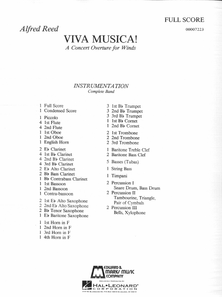 Alfred Reed | PDF