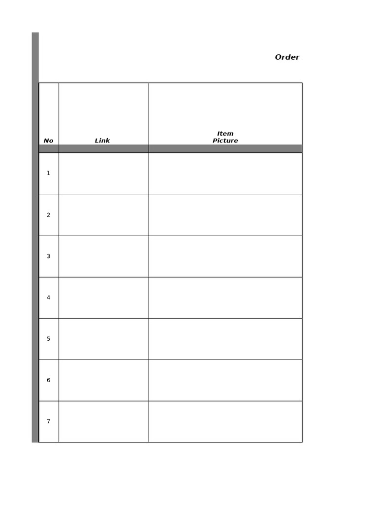Order Format | PDF