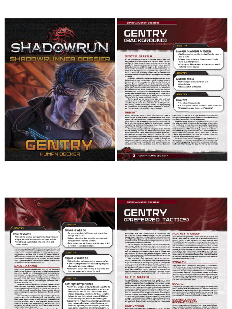 Shadowrun Gentry Book | PDF