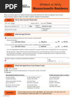 Massachusetts Residency Verification Form | PDF | Health Care | Social ...