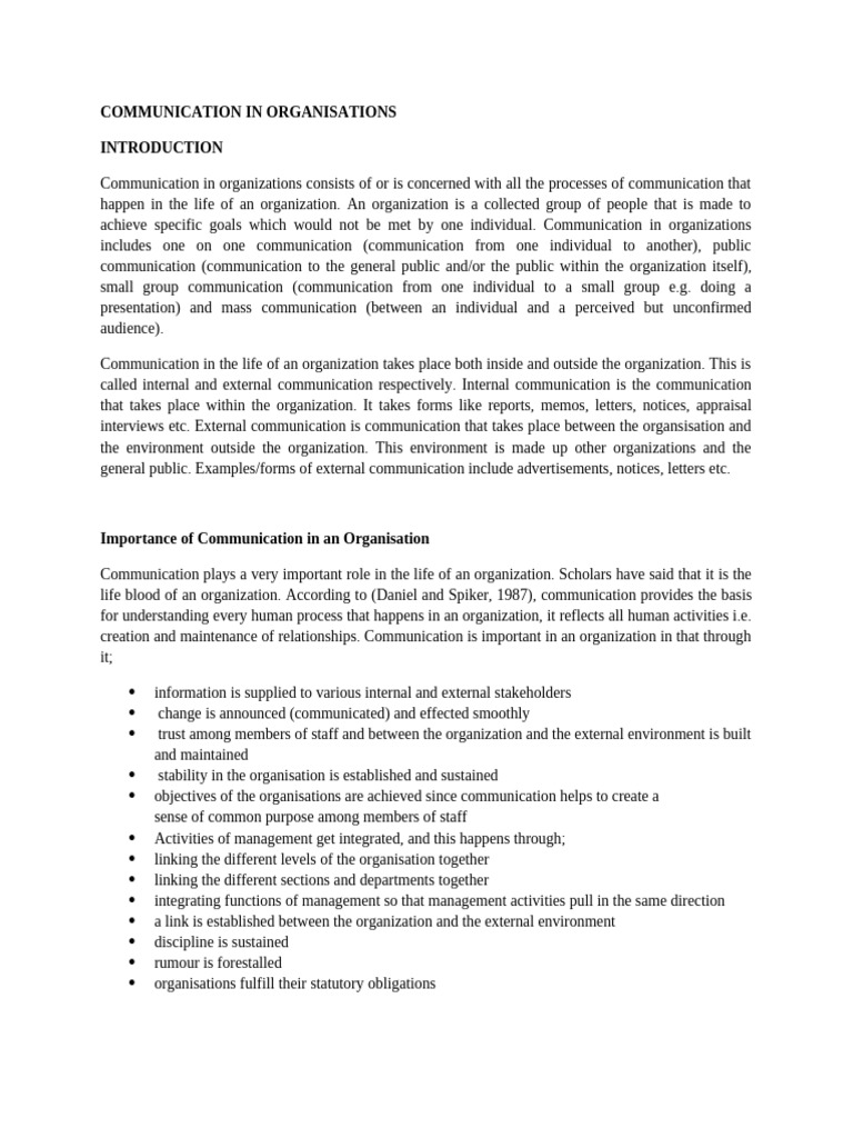 Effective Communication in Organizations | PDF | Communication | Social ...