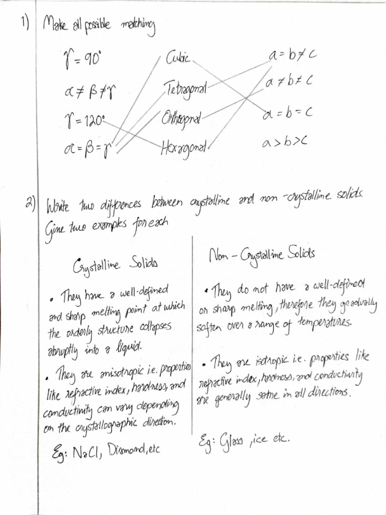 Problems On Solid State Physics | PDF