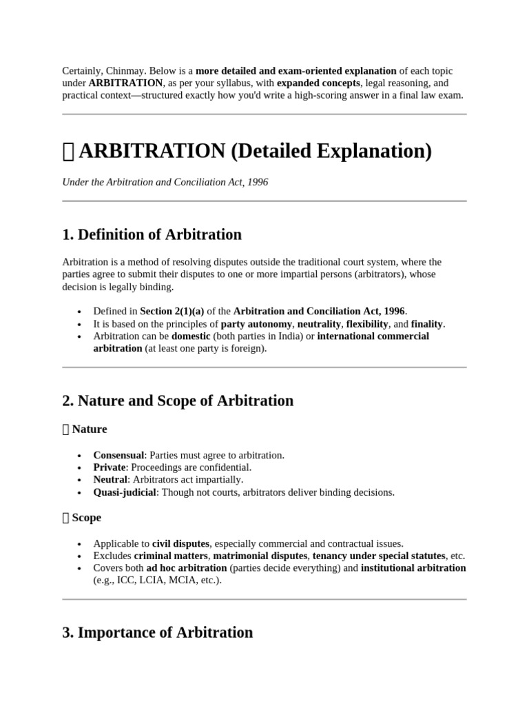 Comprehensive Guide to Arbitration Law | PDF | Alternative Dispute ...