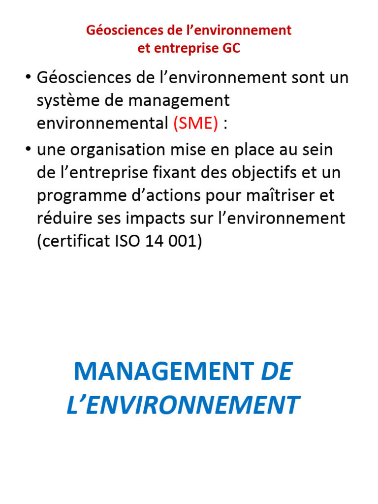 Gestion environnementale en génie civil | PDF | Écologie ...