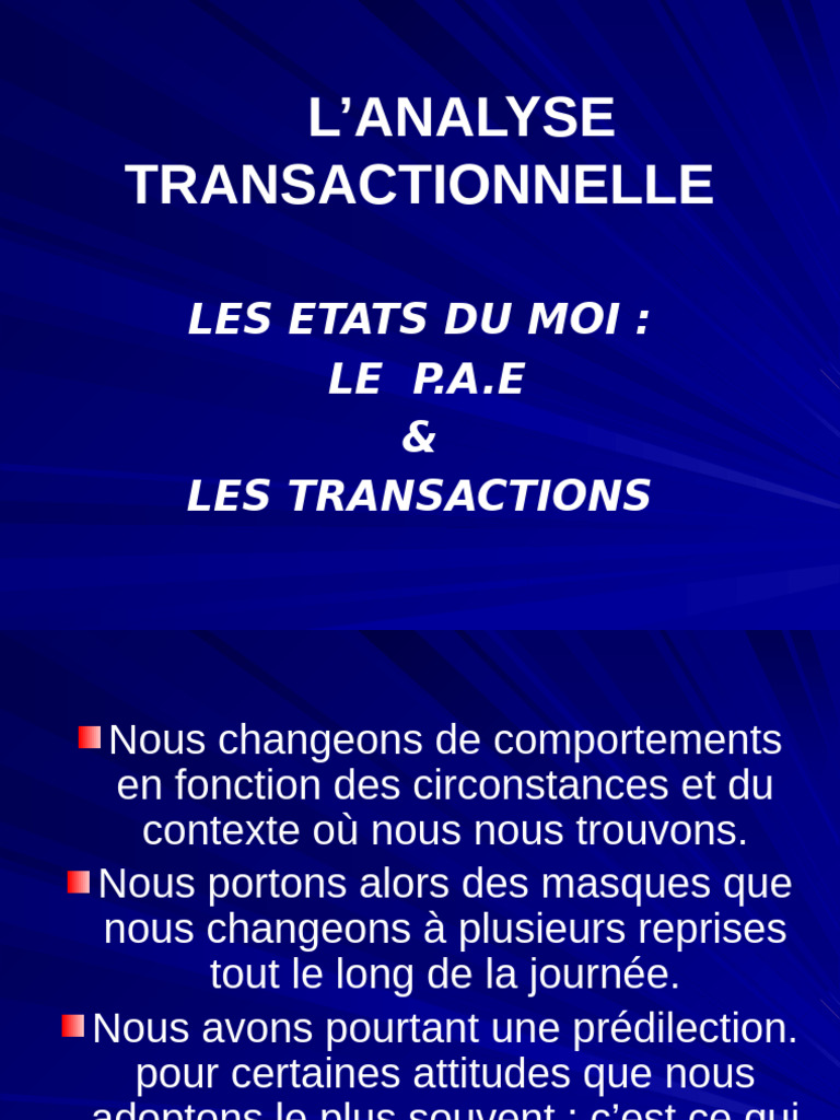 États du Moi en Analyse Transactionnelle | PDF | Émotions | Psychologie