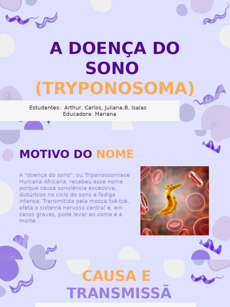 Doença do Sono: Causas e Sintomas | PDF