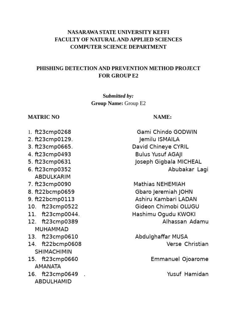 Phishing Attacks Detection and Prevention | PDF | Phishing | Computer ...