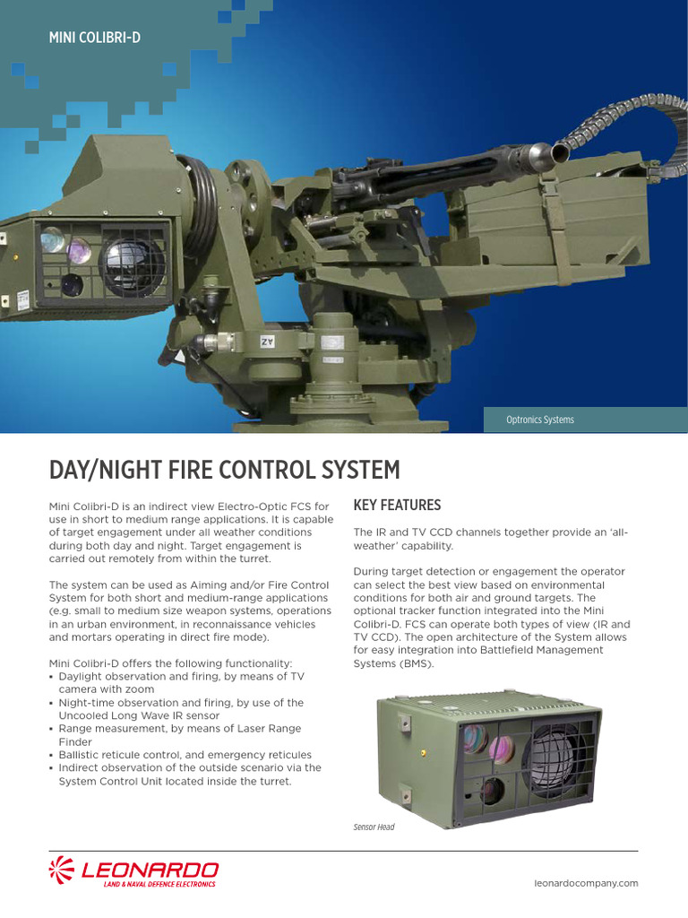 Mini Colibri-D Fire Control System | PDF | Infrared | Sensor
