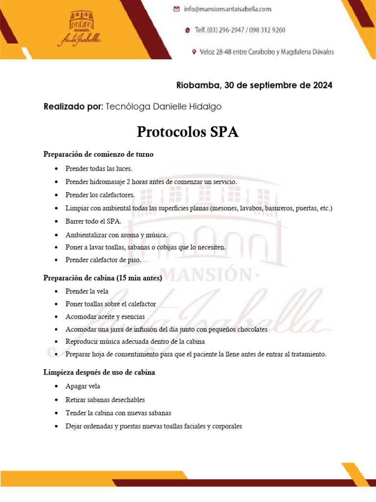 Protocolos de SPA: Preparación y Tratamientos | PDF | Masaje
