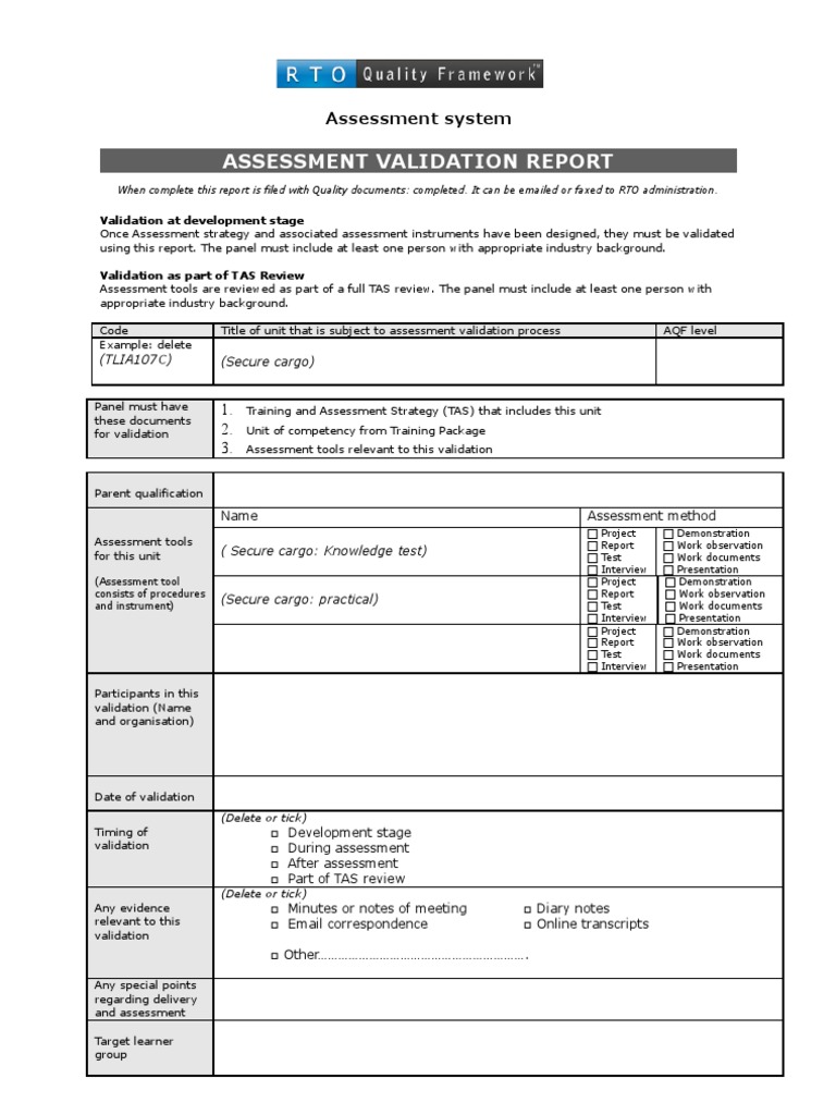 assessment_validation_template | Educational Assessment | Competence ...