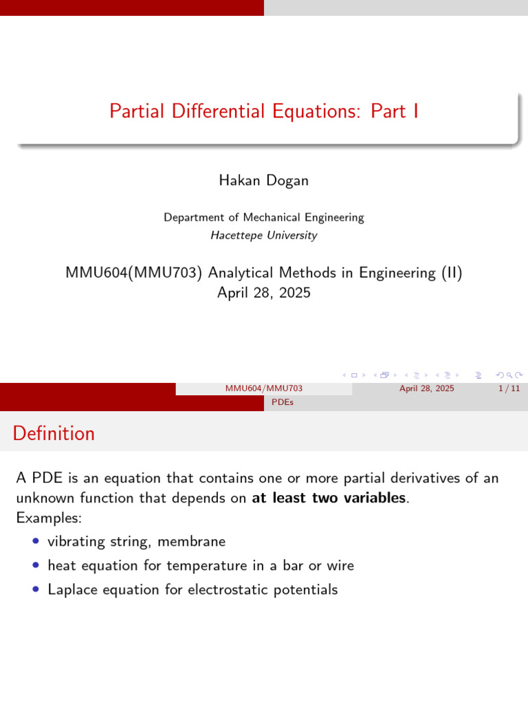 Introduction to Partial Differential Equations | PDF | Partial ...