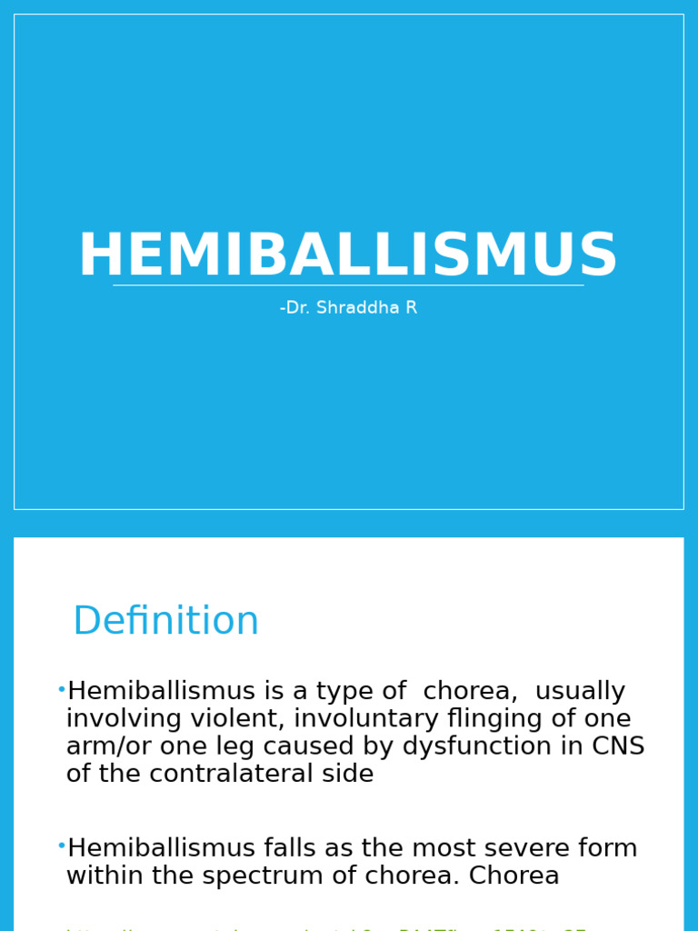 Understanding Hemiballismus: Causes & Treatment | PDF | Medical ...
