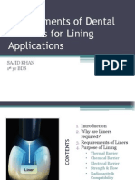 Requirements of Dental Cements For Lining Applications