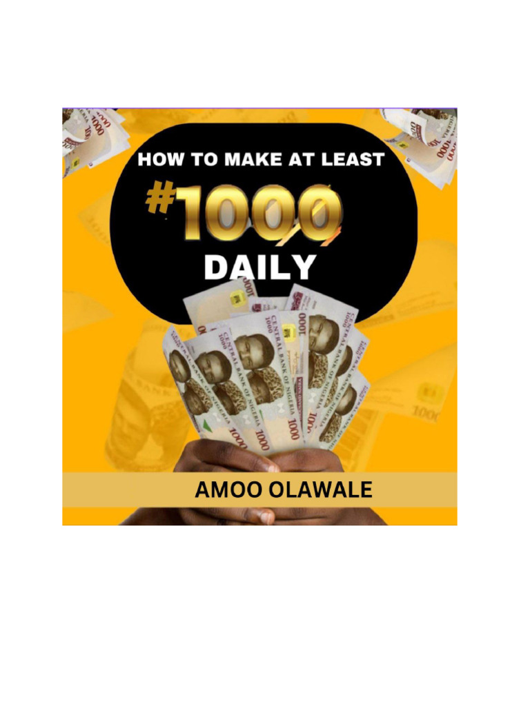 Daily Strategies to Earn 1,000 Naira Online | PDF | Money