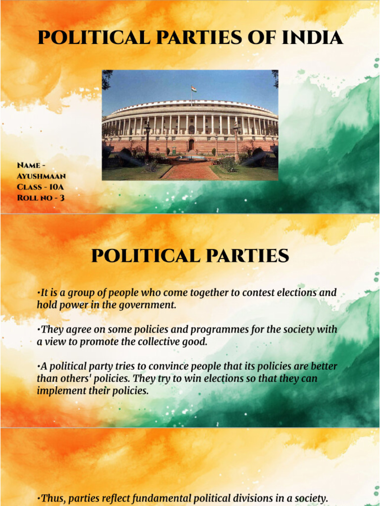 National Political Parties in India - Social.ayushmaan | PDF
